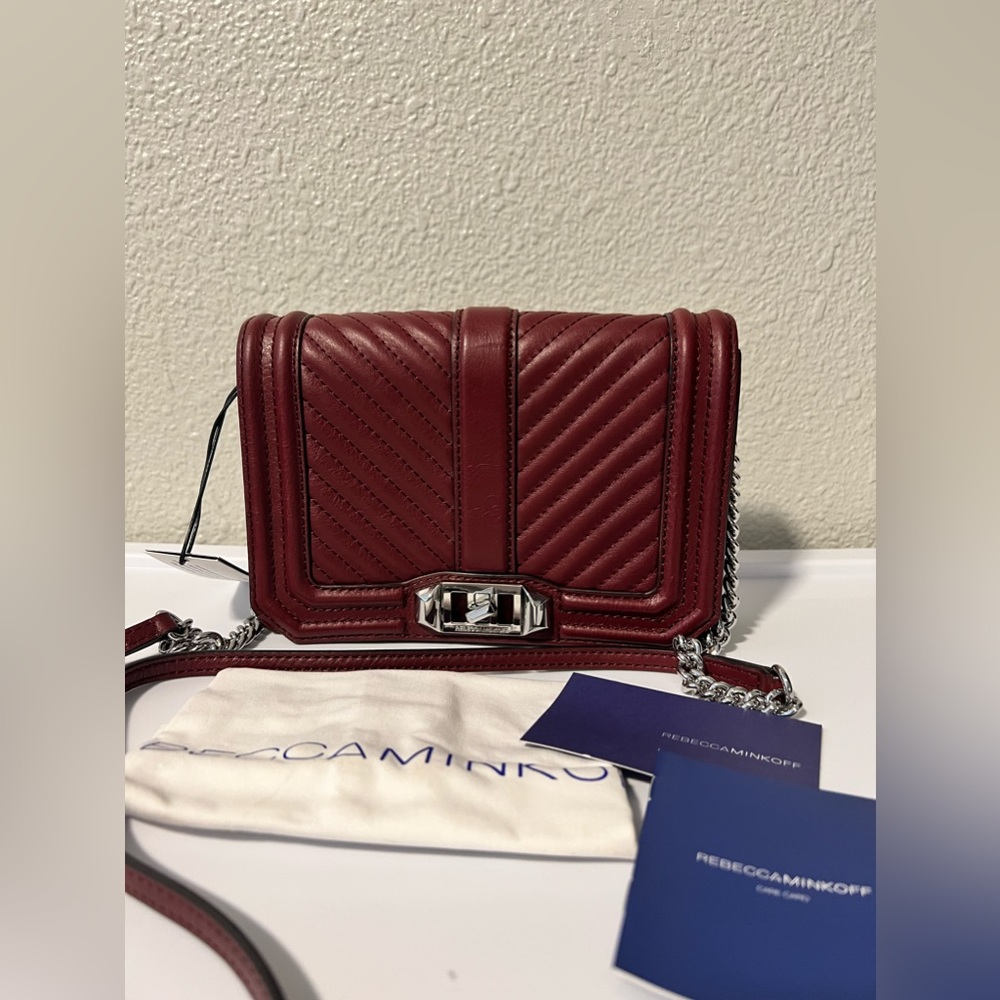 Rebecca Minkoff Chevron Quilted Small Love Crossbody